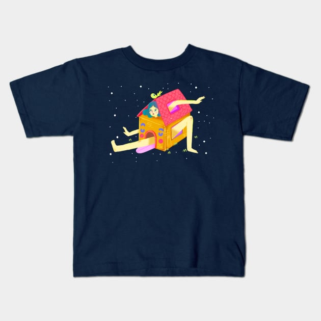 covid time Kids T-Shirt by Little Miss Arkham